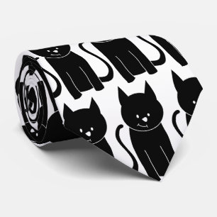 Gravata Gato preto bonito
