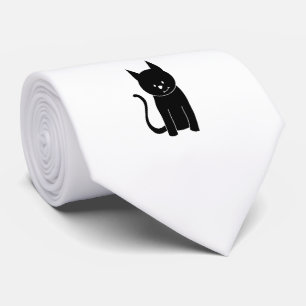Gravata Gato preto bonito
