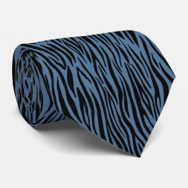 Gravata Gatos Meow Tigre Tigre Preto e Azul