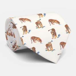 Gravata Gatos miúdam tigres de marfim