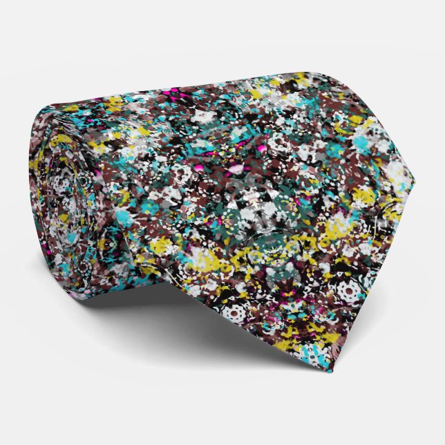 Gravata Geared Toward Abstract Art Design Lover  (Rolled)