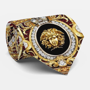 Gravata Gemas da Medusa Dourada