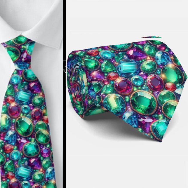Gravata Gemstone Neck Tie | Jewel Tone Colors (Criador carregado)