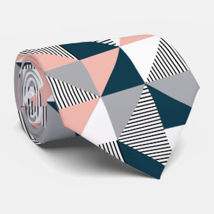 Gravata Geometria abstrato colorida