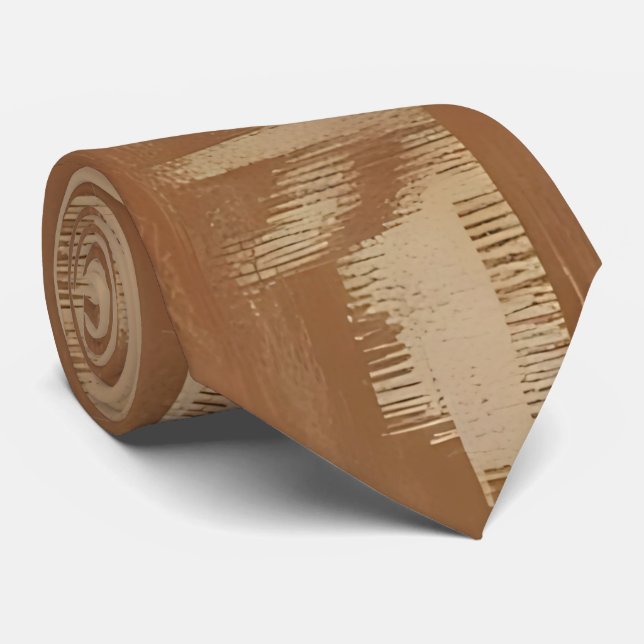 Gravata Geométrica do Pescoço Tecido Terrestre (Rolled)