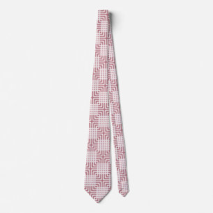 Gravata Geométrico Clássico rosa Dourado