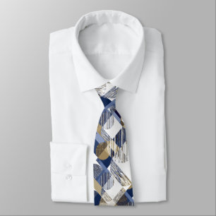 Gravata geométrico com textura na moda