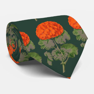 Gravata gerânios vintage - floral ousado nº2