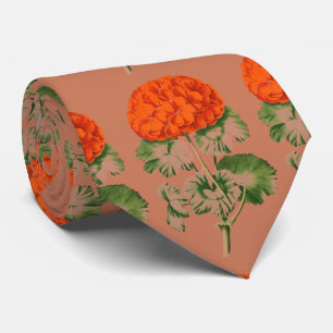 Gravata gerânios vintage - floral ousado nº3