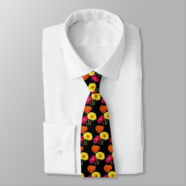 Gravata Gerbera Daisies Tie (Amarrado)