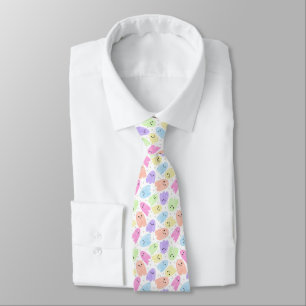 Gravata Ghosts Kawaii Pastel Watercolor Patterno