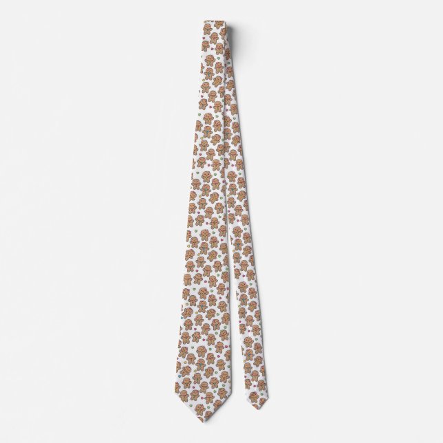 Gravata Gingerbread Men Christmas Tie (Frente)