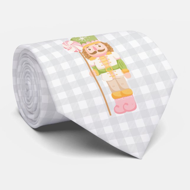 Gravata Gingham Pastel Nutcracker Monogram (Rolled)