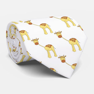 Gravata Girafa bonito. Desenhos animados