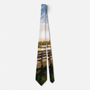 Gravata Girardeau County Park Bench Sunset Neck Tie