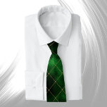 Gravata Glam Green Dourado Geométrico<br><div class="desc">Padrão geométrico verde e Dourado.</div>
