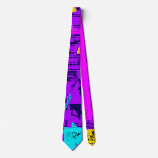 Gravata Glitch tech abstract pattern tie
