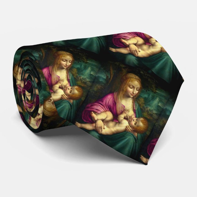 Gravata Glória À Virgem Abençoada (Rolled)