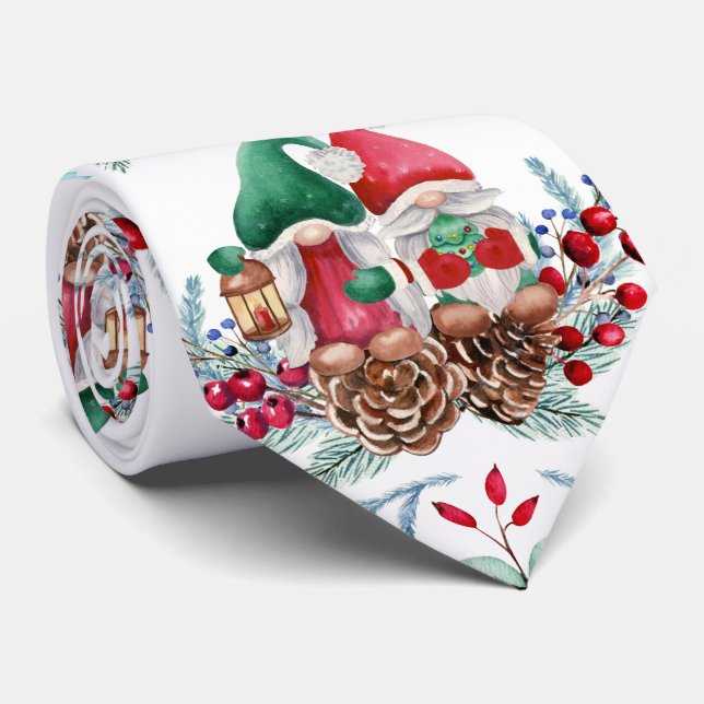 Gravata Gnomos Escandinavos De Cores Aquáticas (Rolled)