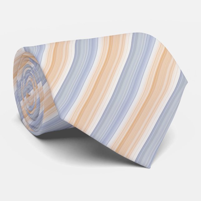 Gravata Gold and Blue Striped Pattern (Rolled)