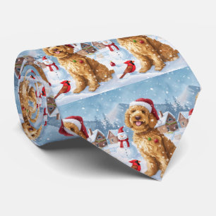 Gravata Goldendoodle Winter Wonderland Natal Joy