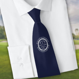 Gravata Golf Azul Marinho com Buraco Personalizado