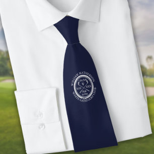 Gravata Golf Azul Marinho com Buraco Personalizado