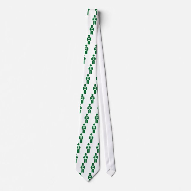 Gravata Golf Green White Tie, vencedor do Prêmio Golf (Frente)
