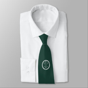 Gravata Golf Personalizado com Monograma em Verde Esmerald