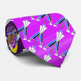 GRAVATA GOLFE AZUL DE PURPLE BRANCO ESSIBILIZADO, JOGADORE