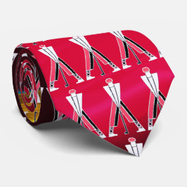 GRAVATA GOLFER BRANCO-VERMELHO ESSIBILIZADO, JOGADORES DE 