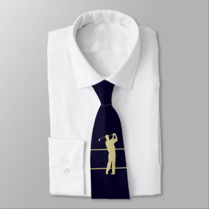 Gravata Golfer de Silhouette Dourado no colete azul do pes