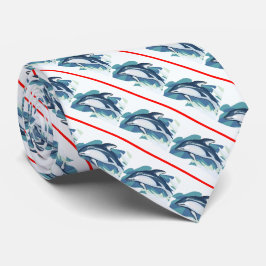 Gravata Golfinhos Futebol esportivo jogando beisebol