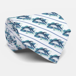 Gravata Golfinhos Futebol esportivo jogando beisebol