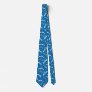 Gravata Golfinhos Tribais do Oceano Azul-Havaiano