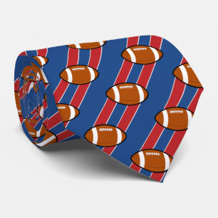 Gravata Golpes De Azul E Vermelho De Necktie De Futebol