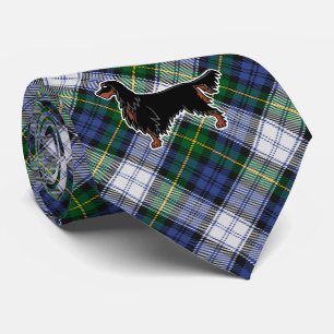 Gravata Gordon Setter sobre Gordon Dress Tartan Neck Tie