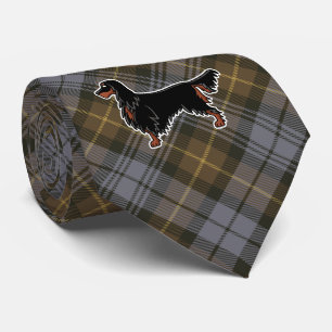 Gravata Gordon Setter sobre Gordon Weathered Tartan