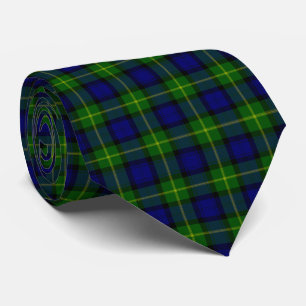 Gravata Gordon Tartan xadrez verde azul
