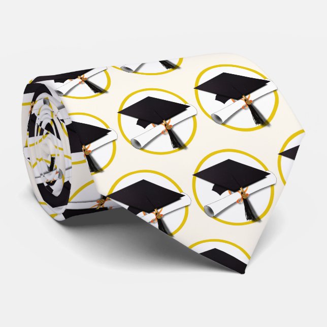 Gravata Gorro de Graduação e Diploma de Graduação (Rolled)