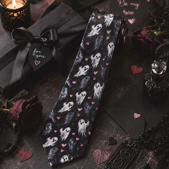 Gravata Góticos Valentines Fantasmas & Corações (Criador carregado)