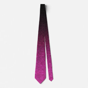 Gravata Gradação da brilho rosa e preto