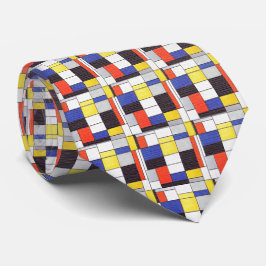 Gravata Grade Mondrian – Blocos de Arte Abstrata