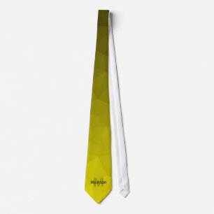 Gravata Gradiente amarelo de geometria padrão de malha Mon