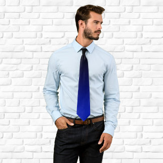 Gravata Gradiente Preto e Azul Safira Moderno