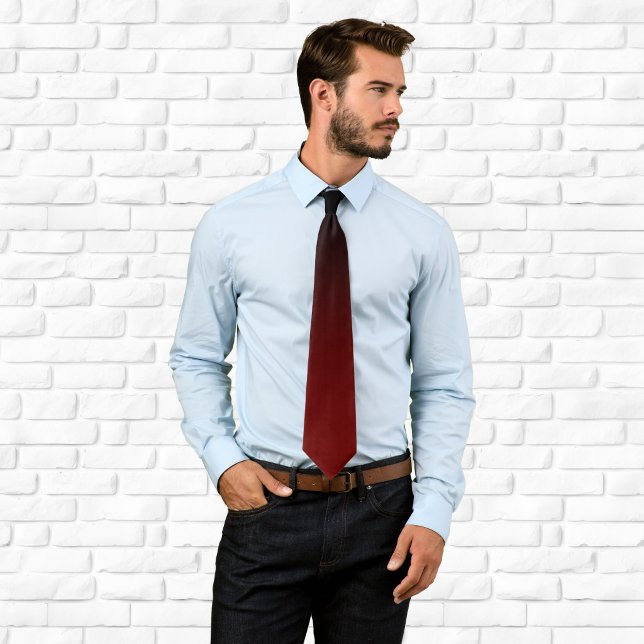 Gravata Gradiente Preto e Burgundy Moderno (Modern Black and Burgundy Gradient Neck Tie)