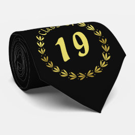 Gravata Graduação Classe Personalizada Ano Dourado Laurel 