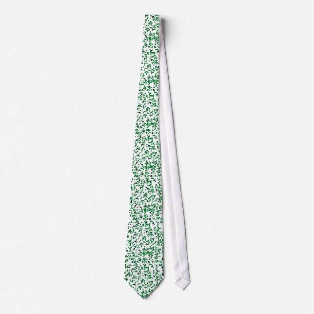 Gravata Graduação Confetti Tie, Verde e Preto (Frente)