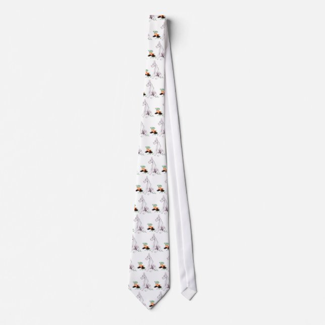 Gravata Grande Dane Naughty Pup White (Frente)