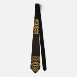 Gravata Gravação de Ouro Único Elegante
